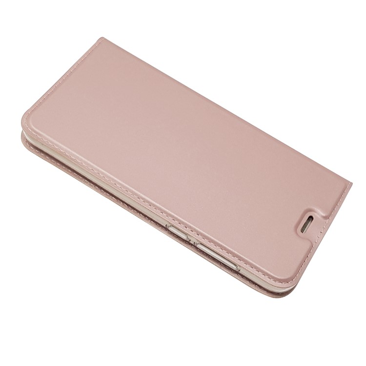 Magnetische Ständer Leder Telefon Fall Mit Kartensteckplatz Für Huawei P8 Lite (2017) / Ehre 8 Lite - Aufgang Gold-3
