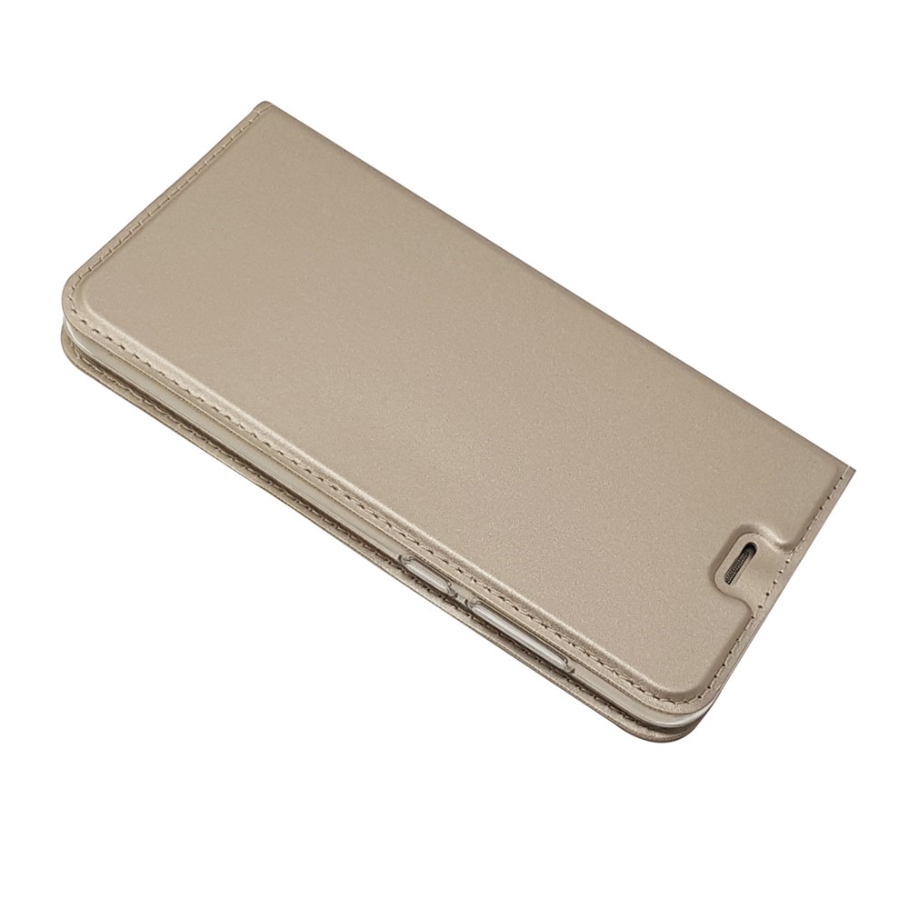 Magnetic Card Holder Stand Leather Protective Cover Case for Huawei P8 Lite (2017) / Honor 8 Lite - Gold-3