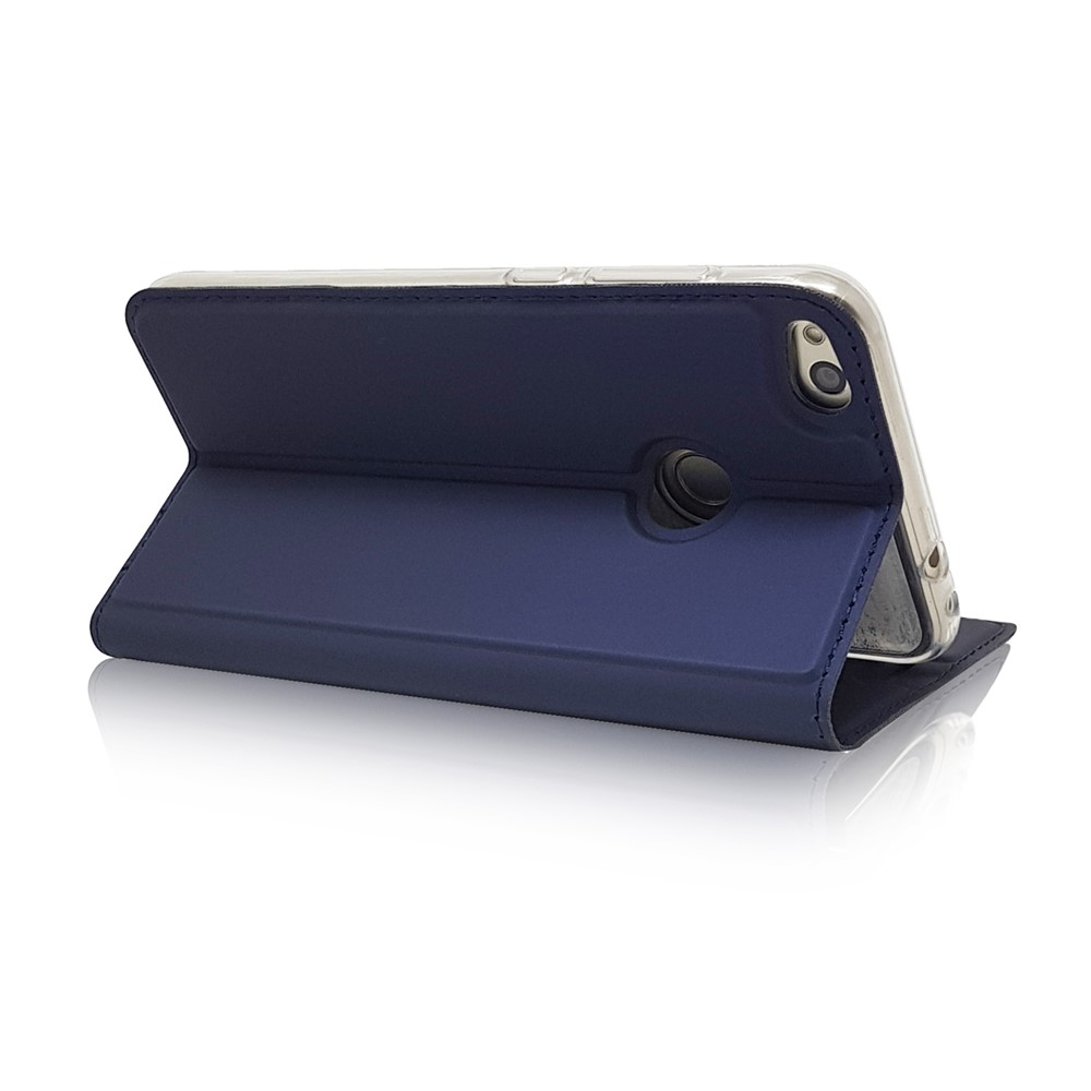Magnetic Card Holder Stand Leather Mobile Phone Cover for Huawei P8 Lite (2017) / Honor 8 Lite - Dark Blue-6