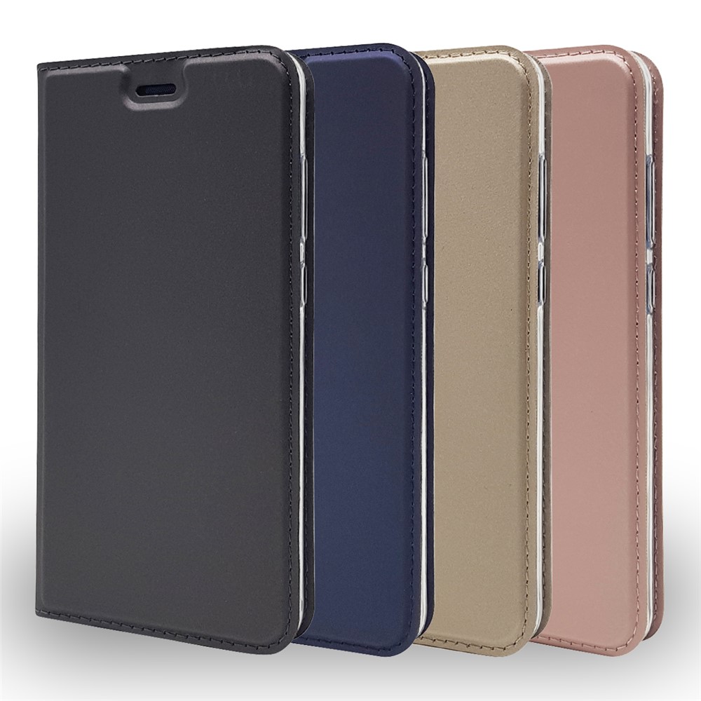 Auto-absorbed Magnetic Leather Stand Flip Case for Huawei P10 Lite - Black-10