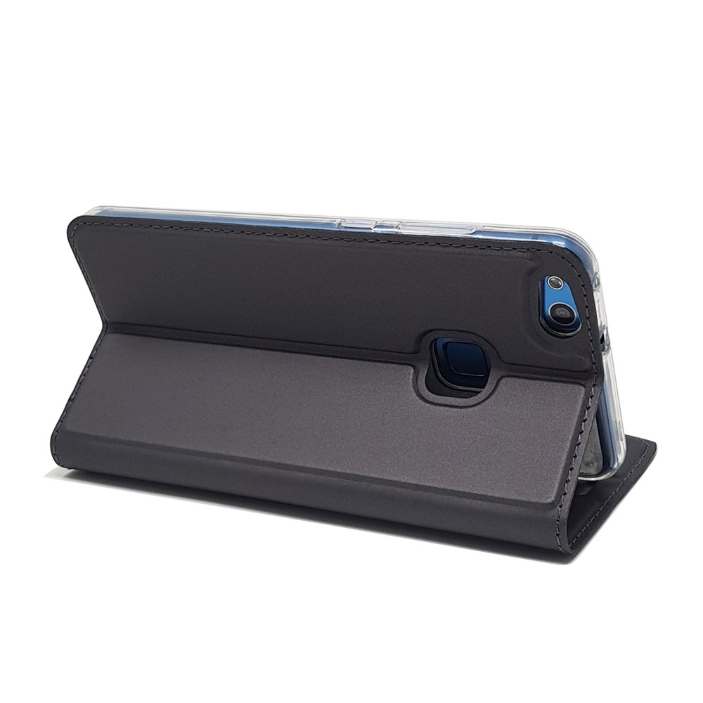 Auto-absorbed Magnetic Leather Stand Flip Case for Huawei P10 Lite - Black-7