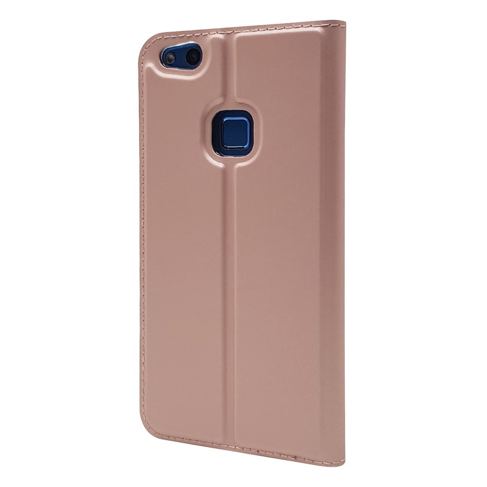 Auto-absorbed Magnetic Leather Stand Flip Cover for Huawei P10 Lite - Rose Gold-11