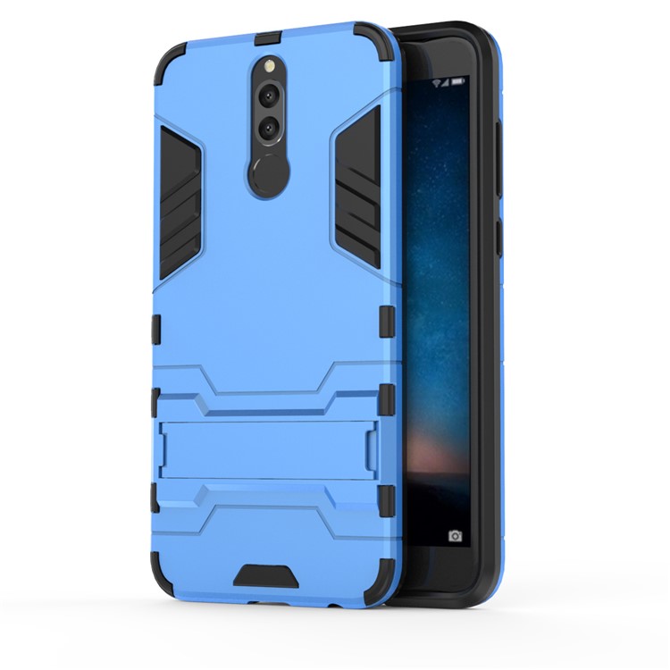 Cool Guard Plastic TPU Back Phone Accessory Case with Kickstand for Huawei Mate 10 Lite / nova 2i / Maimang 6 - Baby Blue-2