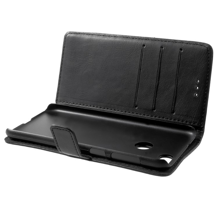 Retro Style Crazy Horse PU Leather Wallet Mobile Case for Huawei P9 lite mini / Enjoy 7 / Y6 Pro (2017) - Black-6