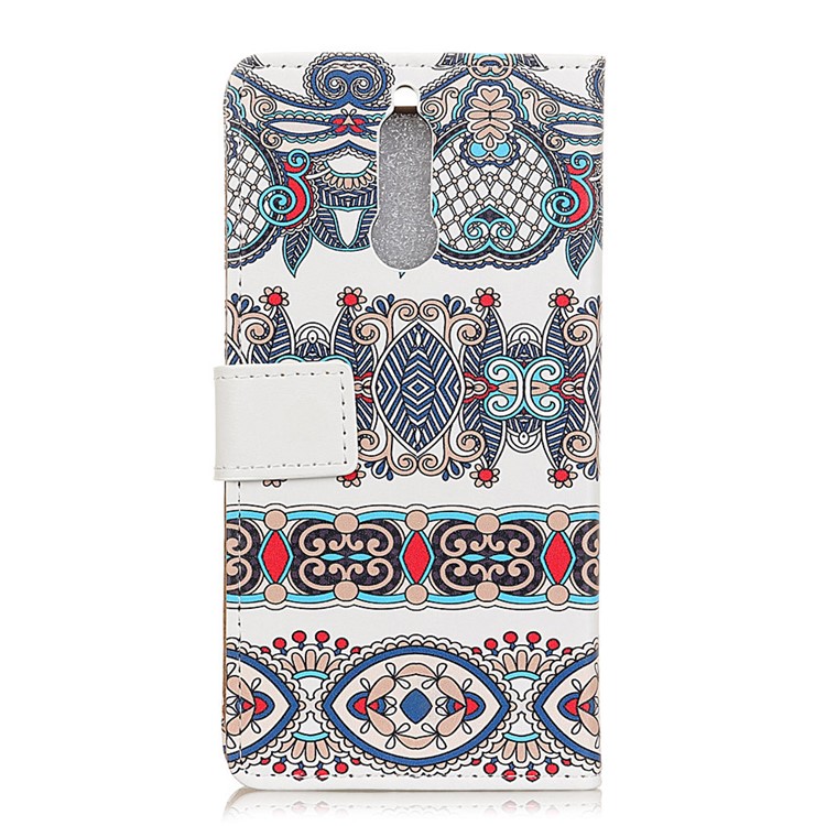 Pattern Printing Leather Stand Wallet Mobile Phone Cover for Huawei Mate 10 Lite / nova 2i / Maimang 6 / Honor 9i (India) - Ancient Pattern Straps-2