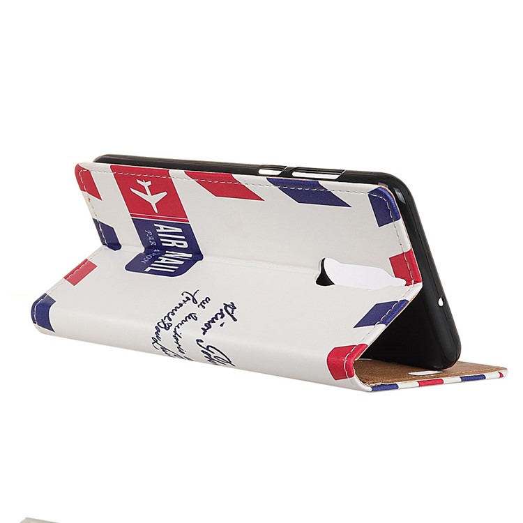 Pattern Printing Leather Stand Wallet Phone Case with Magnet for Huawei Mate 10 Lite / nova 2i / Maimang 6 / Honor 9i (India) - Stamp Notebook-3