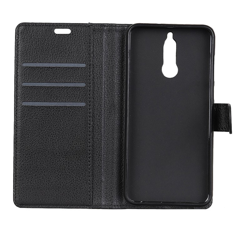Litchi Texture Wallet Stand Leather Case for Huawei Mate 10 Lite/nova 2i/Maimang 6 - Black-5