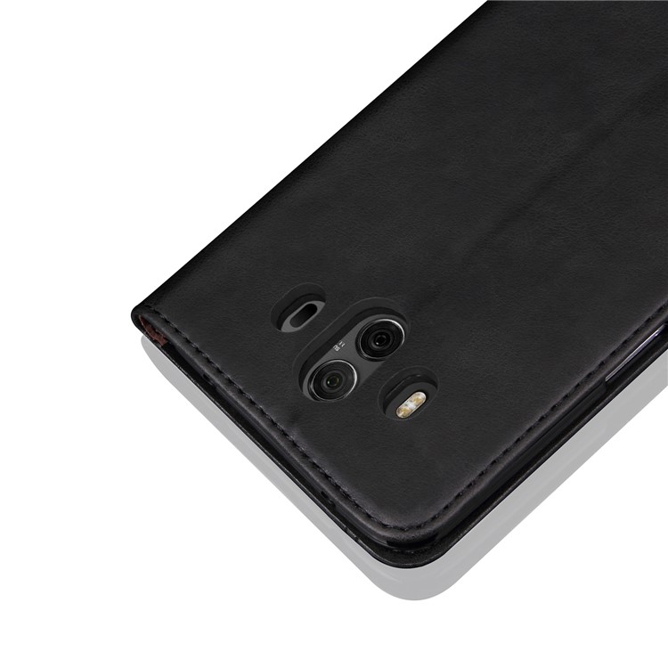 Retro Style Auto-absorbed Crazy Horse Leather Wallet Stand Case for Huawei Mate 10 - Black-3