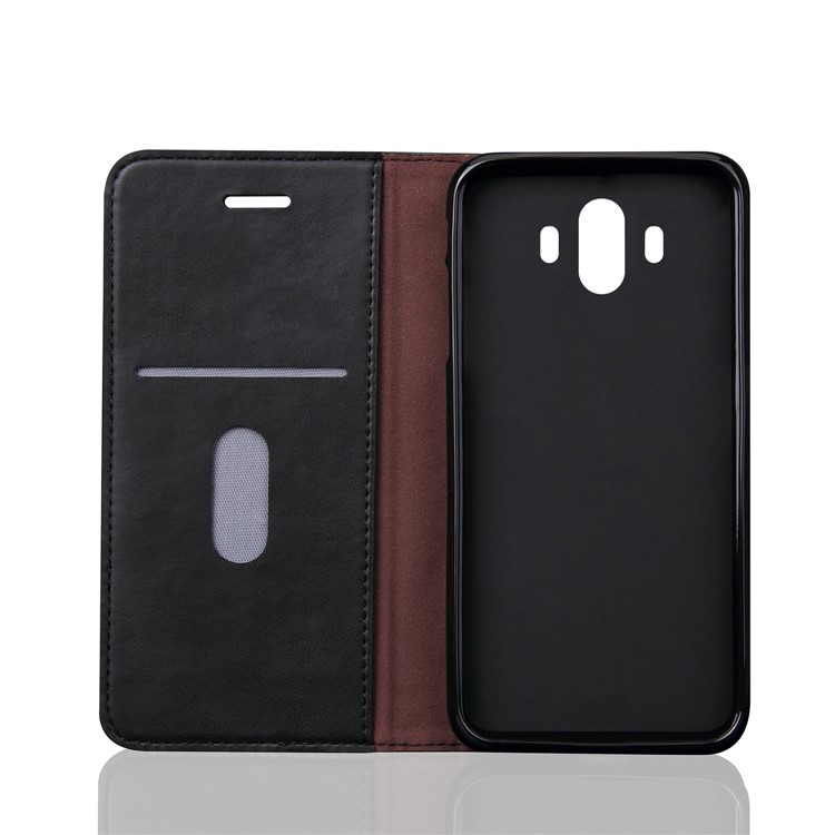 Retro Style Auto-absorbed Crazy Horse Leather Wallet Stand Case for Huawei Mate 10 - Black-7