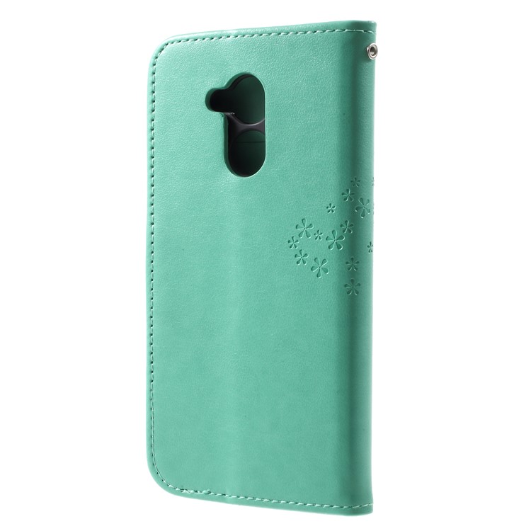 Imprint Tree Owl Magnetic Wallet PU Leather Stand Mobile Phone Cover for Huawei Honor 6A/Honor 5C pro - Green-2