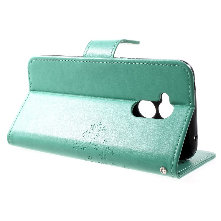 Imprint Tree Owl Magnetic Wallet PU Leather Stand Mobile Phone Cover for Huawei Honor 6A/Honor 5C pro - Green-4