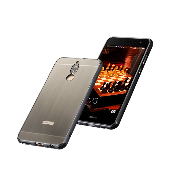 Metal Bumper Slide-on Plastic Back Combo Protective Case for Huawei Mate 10 Lite / nova 2i / Maimang 6 - Black-2