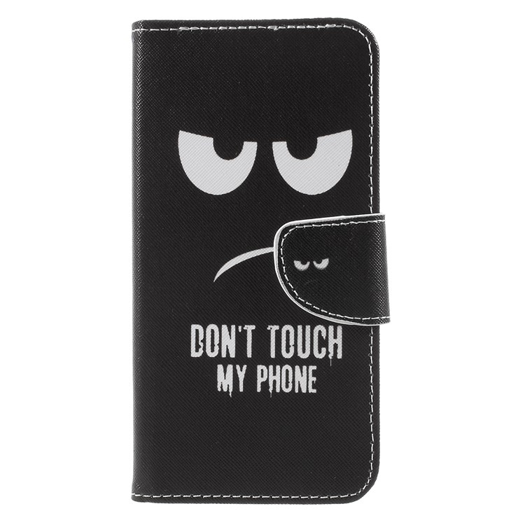 Pattern Printing Cross Texture Stand Wallet Leather Cover for Huawei Mate 10 Pro - Angry Face-3
