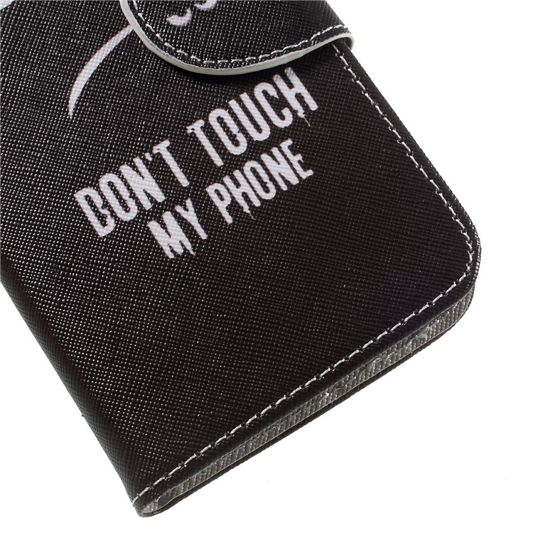 Pattern Printing Cross Texture Stand Wallet Leather Cover for Huawei Mate 10 Pro - Angry Face-7