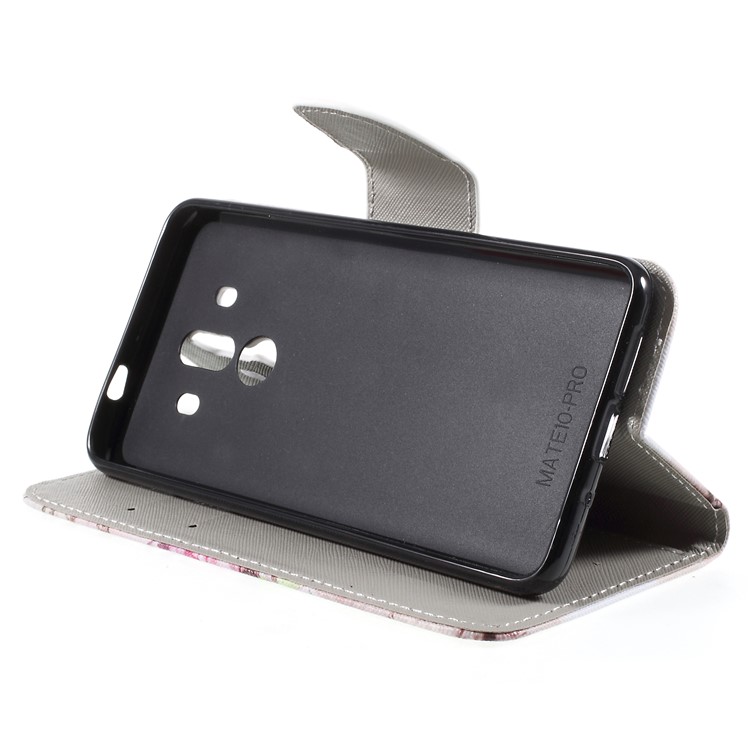 Muster Druck Kreuz Textur Stehen Brieftasche Leder Handy-Cover Für Huawei Mate 10 Pro - Eiffelturm-4