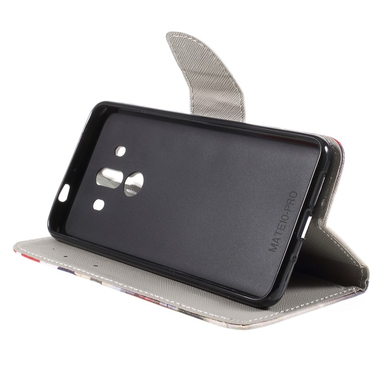 Pattern Printing Cross Texture Stand Wallet Leather Mobile Phone Case for Huawei Mate 10 Pro - Big Ben-4