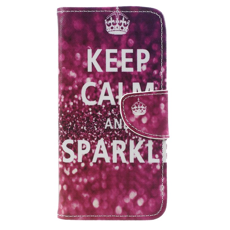 Pattern Printing Cross Texture Stand Wallet Leather Cell Phone Case for Huawei Mate 10 Pro - Keep Calm-1