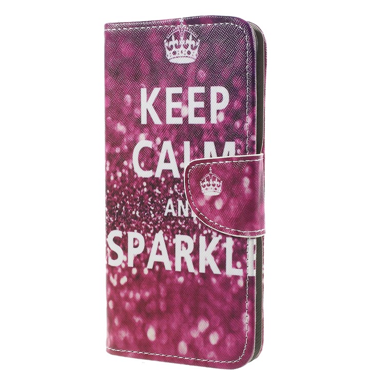 Pattern Printing Cross Texture Stand Wallet Leather Cell Phone Case for Huawei Mate 10 Pro - Keep Calm-3