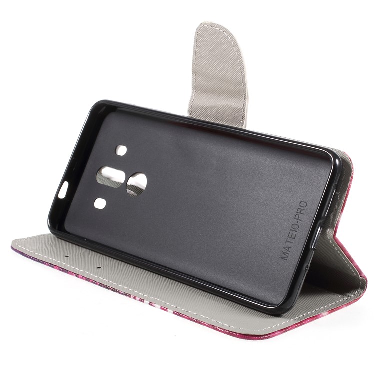 Pattern Printing Cross Texture Stand Wallet Leather Cell Phone Case for Huawei Mate 10 Pro - Keep Calm-4