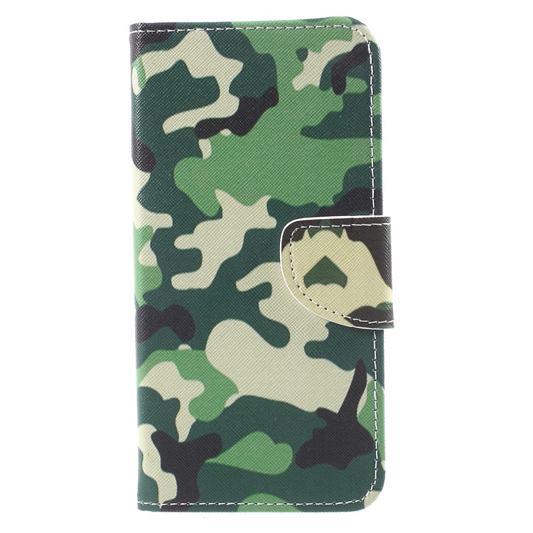 Pattern Printing Cross Texture Stand Wallet Leather Shell with Magnet for Huawei Mate 10 Pro - Camouflage Cloth-1