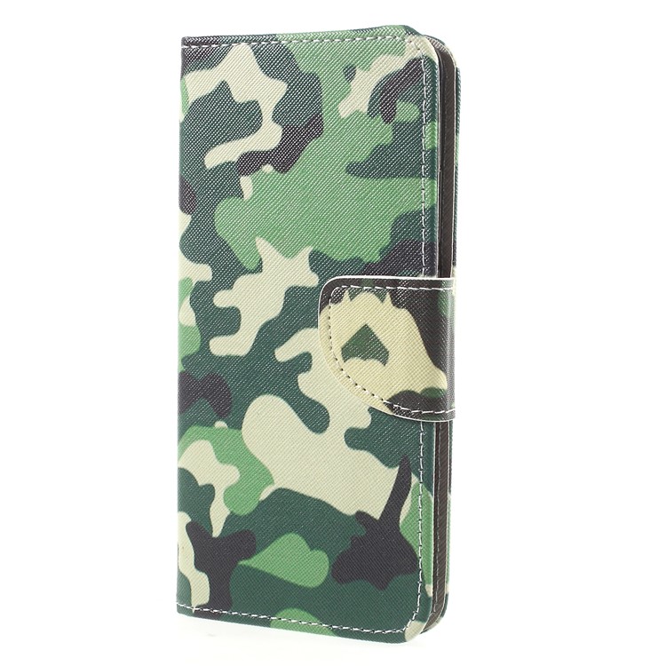 Pattern Printing Cross Texture Stand Wallet Leather Shell with Magnet for Huawei Mate 10 Pro - Camouflage Cloth-3