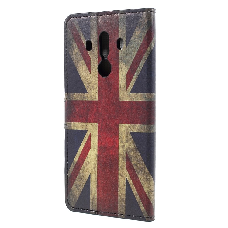 Pattern Printing PU Leather Magnetic Wallet Stand Protective Mobile Phone Shell for Huawei Mate 10 Pro - Flag of British-2