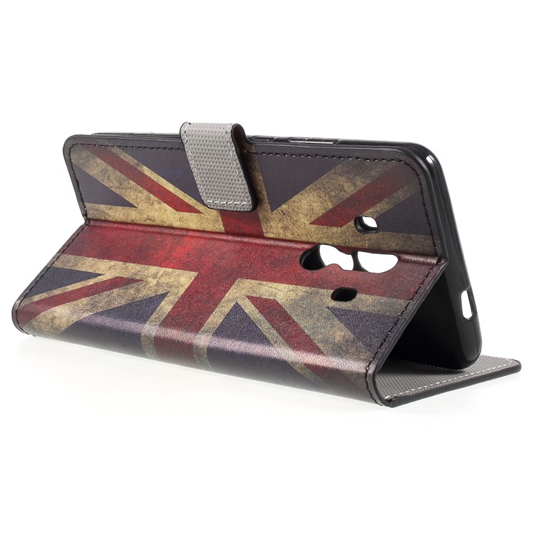 Pattern Printing PU Leather Magnetic Wallet Stand Protective Mobile Phone Shell for Huawei Mate 10 Pro - Flag of British-4