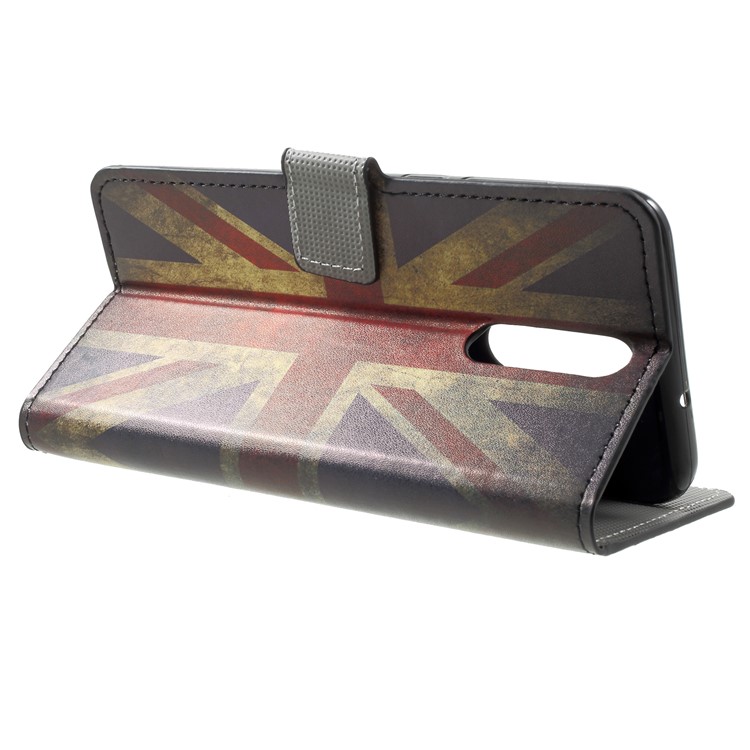 For Huawei Mate 10 Lite / nova 2i / Maimang 6 Wallet PU Leather Stand Phone Casing Cover - Flag of England-4