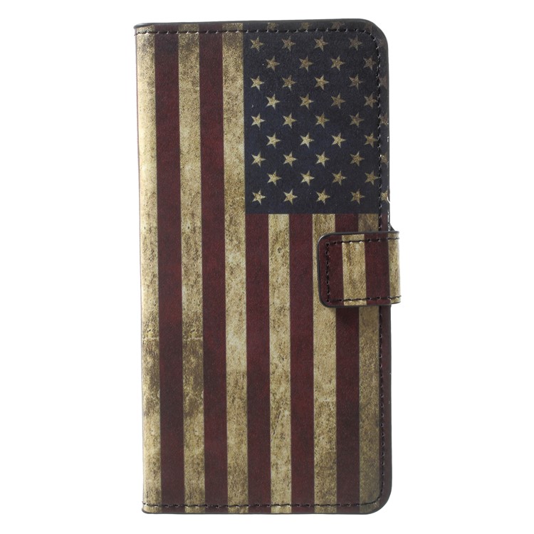 For Huawei Mate 10 Lite / nova 2i / Maimang 6 Wallet PU Leather Stand Phone Cover - Flag of America-1