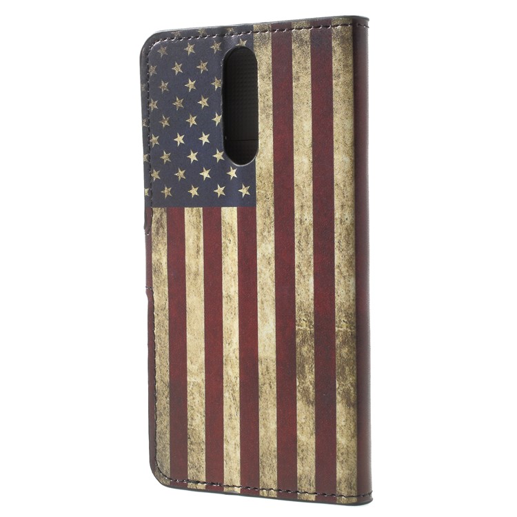 For Huawei Mate 10 Lite / nova 2i / Maimang 6 Wallet PU Leather Stand Phone Cover - Flag of America-2
