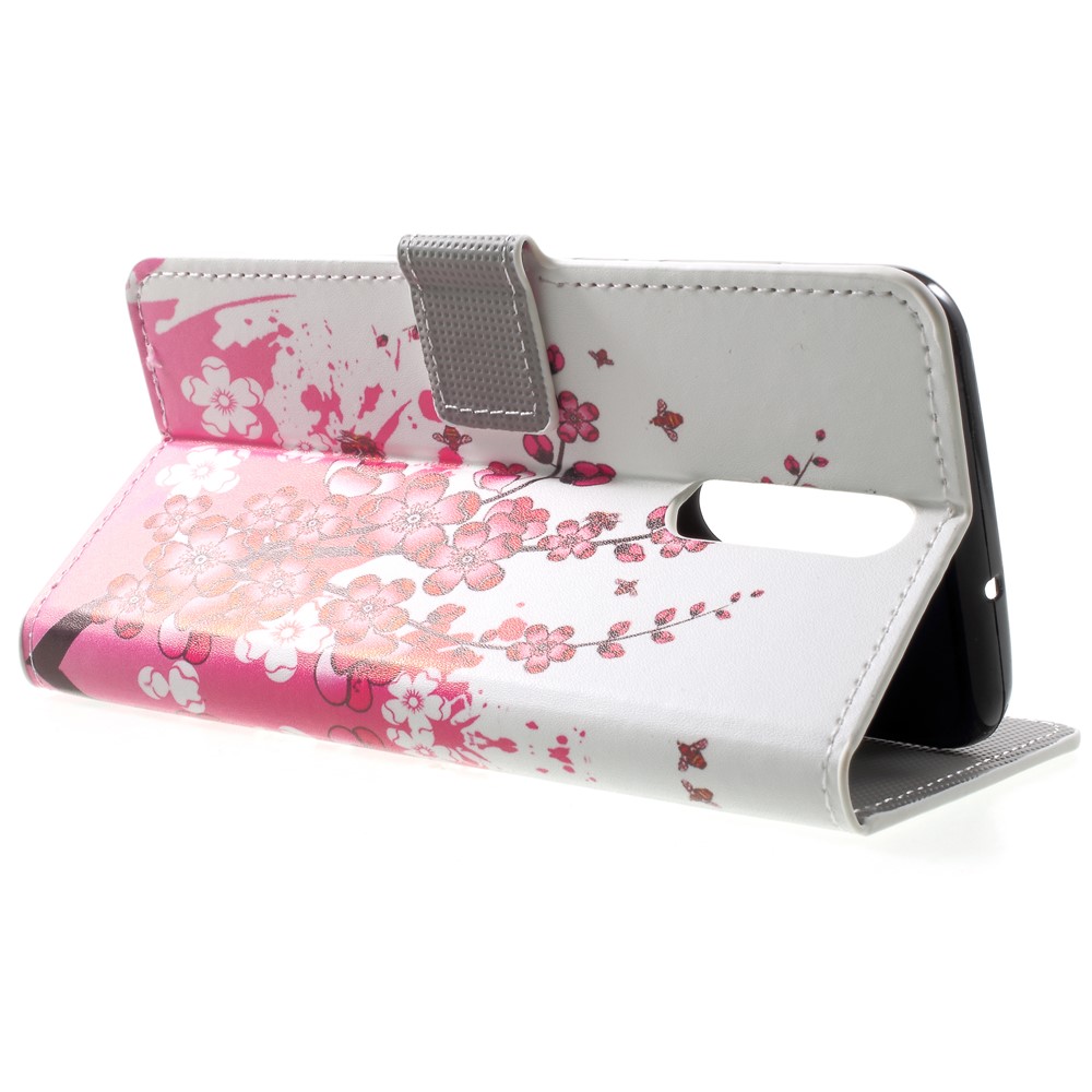 Para Huawei Mate 10 Lite / nova 2i / Cubierta Del Accesorio Del Teléfono Del Soporte De Cuero De La PU De Maimang 6 Billetera - Flor Rosa-4