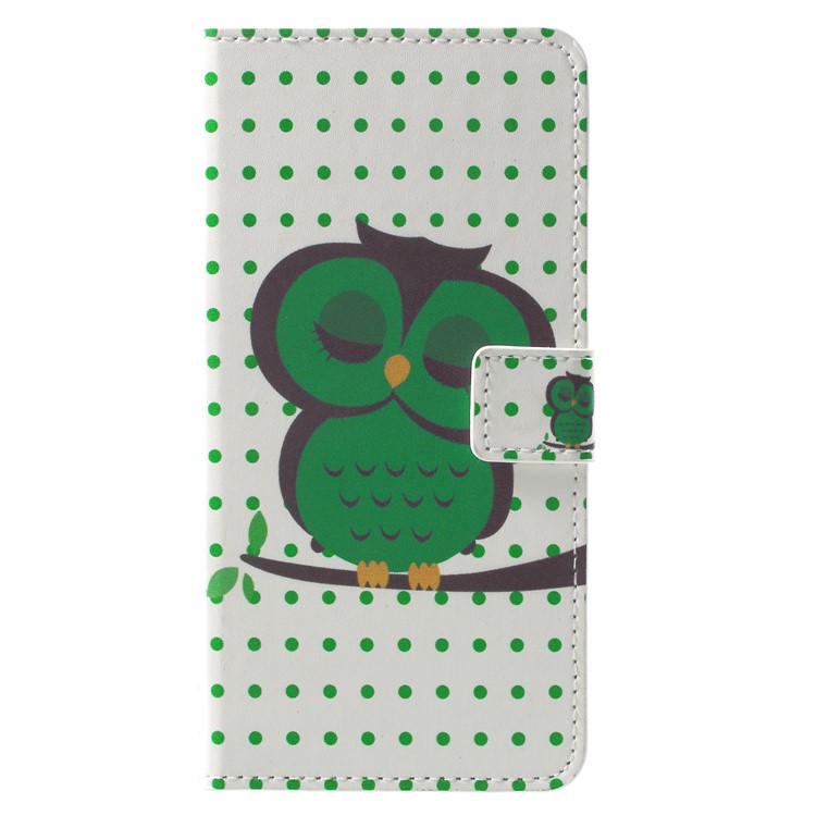 For Huawei Mate 10 Lite / nova 2i / Maimang 6 Wallet PU Leather Stand Phone Accessory Shell - Green Owl-1