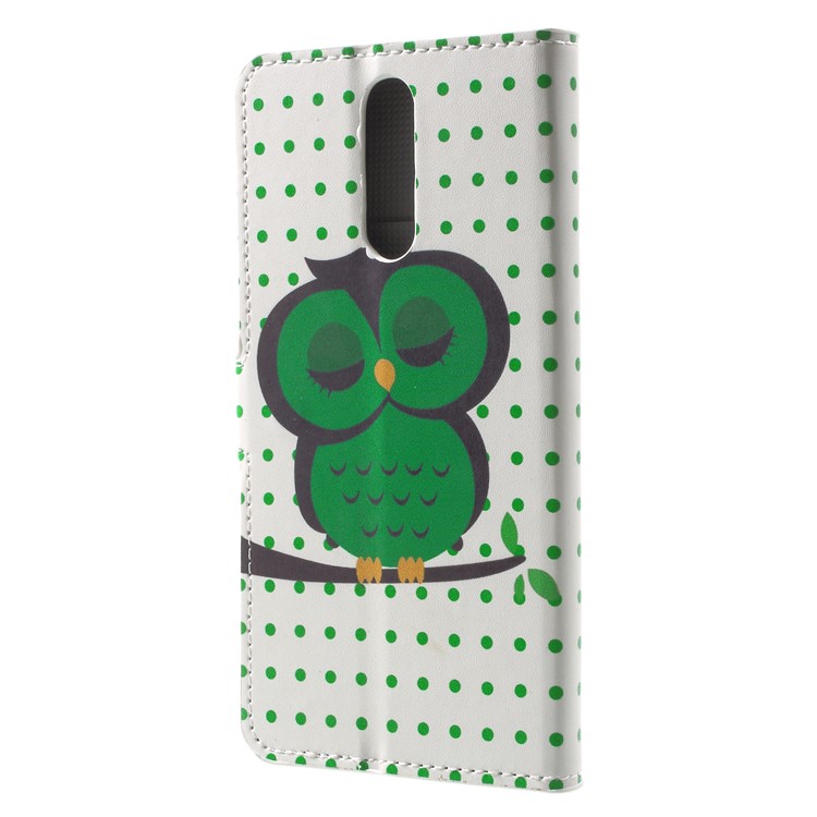 For Huawei Mate 10 Lite / nova 2i / Maimang 6 Wallet PU Leather Stand Phone Accessory Shell - Green Owl-2