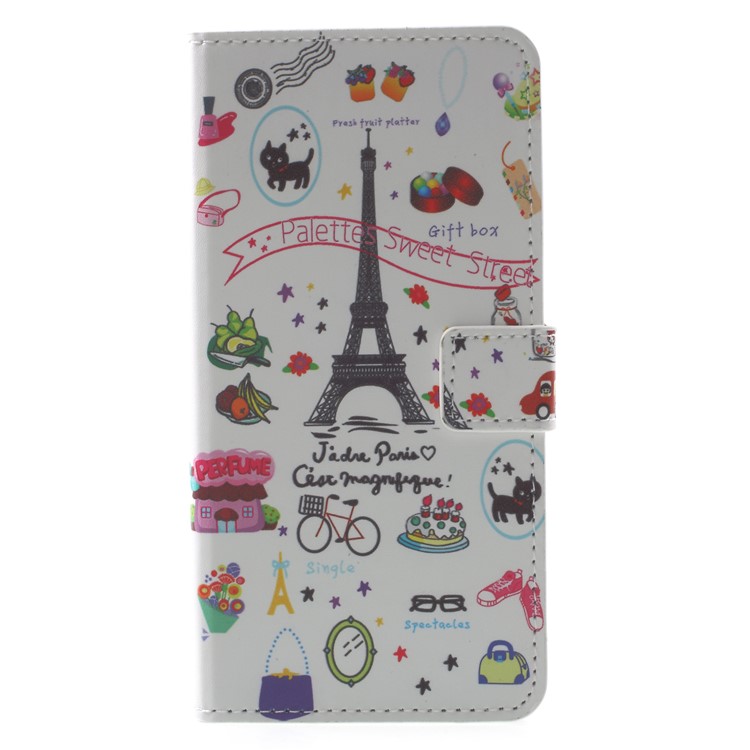 For Huawei Mate 10 Lite / nova 2i / Maimang 6 Wallet PU Leather Stand Phone Protection Case - Palettes Sweet Street-1