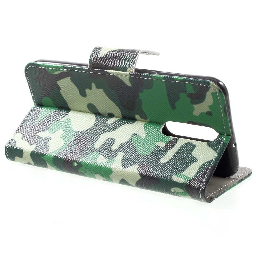 Pattern Printing Leather Wallet Cover for Huawei Mate 10 Lite / nova 2i / Maimang 6 / Honor 9i (India) - Camouflage Pattern-4