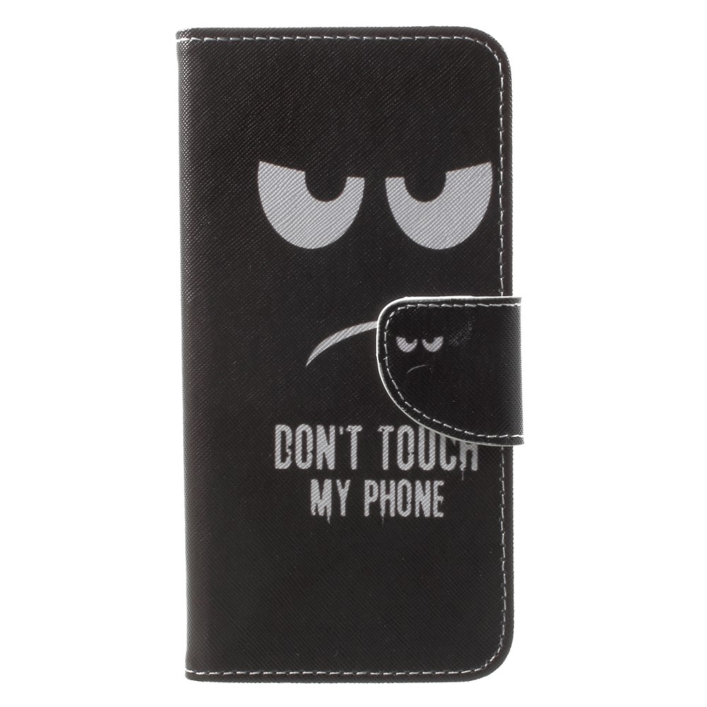Pattern Printing Leather Wallet Shell Case for Huawei Mate 10 Lite / nova 2i / Maimang 6 / Honor 9i (India) - Do not Touch My Phone-1