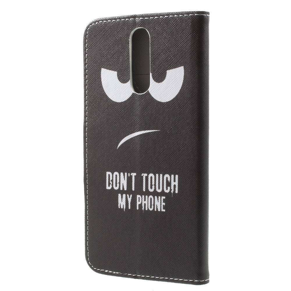 Pattern Printing Leather Wallet Shell Case for Huawei Mate 10 Lite / nova 2i / Maimang 6 / Honor 9i (India) - Do not Touch My Phone-2