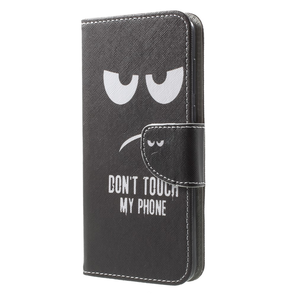 Pattern Printing Leather Wallet Shell Case for Huawei Mate 10 Lite / nova 2i / Maimang 6 / Honor 9i (India) - Do not Touch My Phone-3