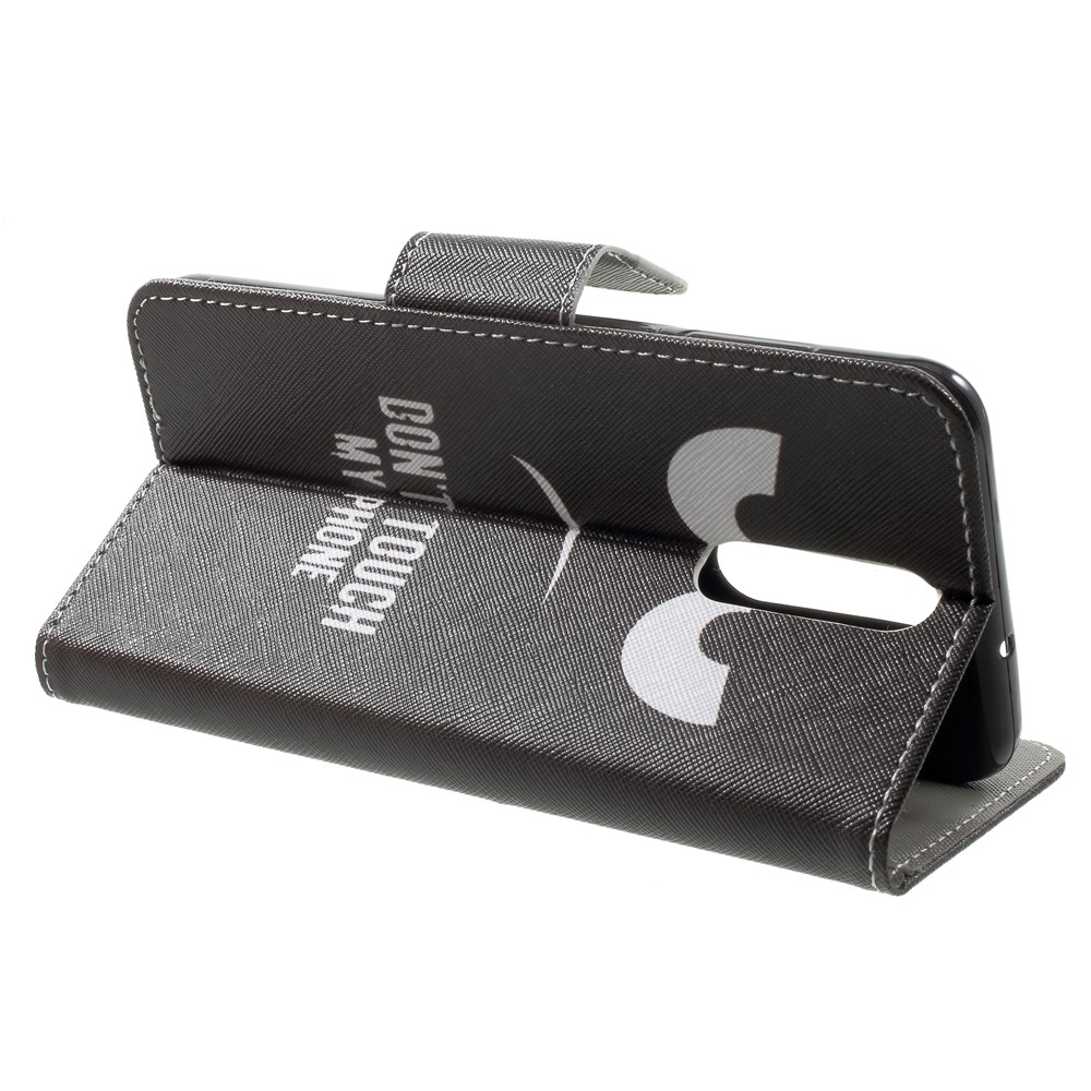 Pattern Printing Leather Wallet Shell Case for Huawei Mate 10 Lite / nova 2i / Maimang 6 / Honor 9i (India) - Do not Touch My Phone-4