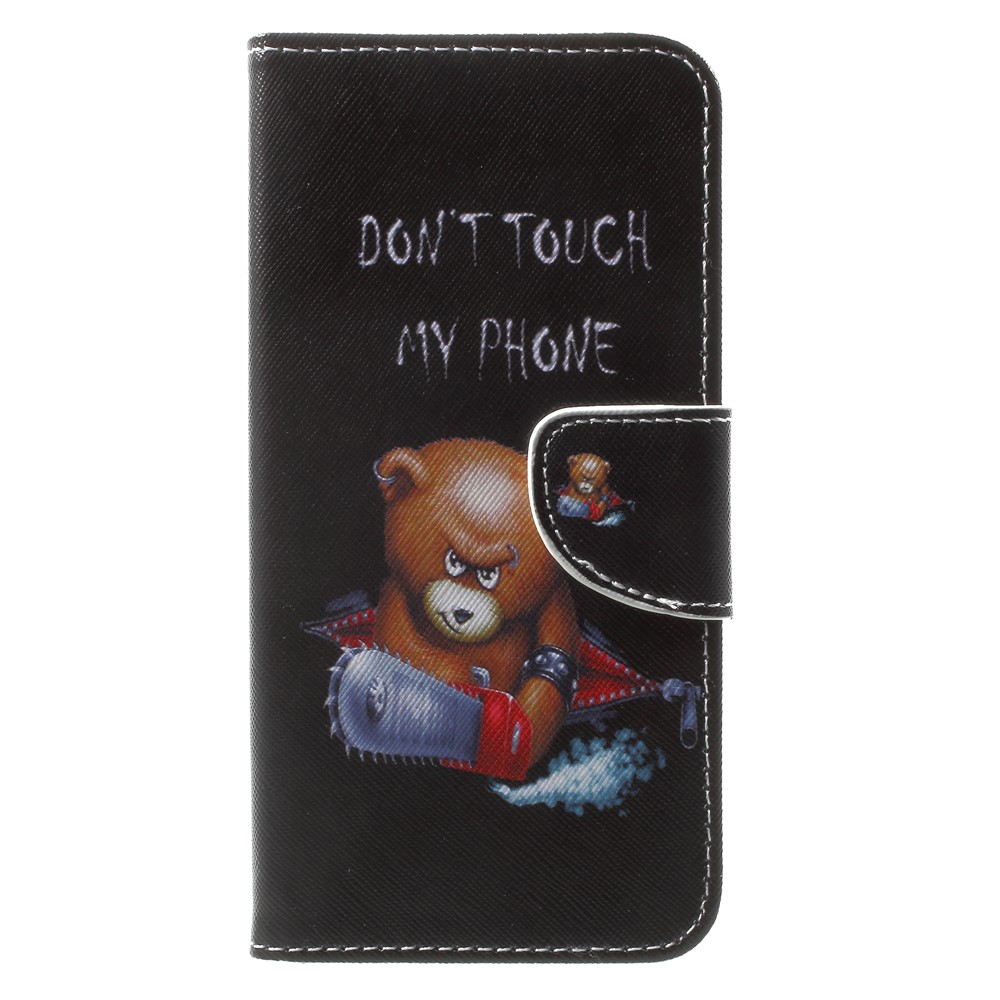 Pattern Printing Leather Wallet Cover Case for Huawei Mate 10 Lite / nova 2i / Maimang 6 / Honor 9i (India) - Brown Bear-1