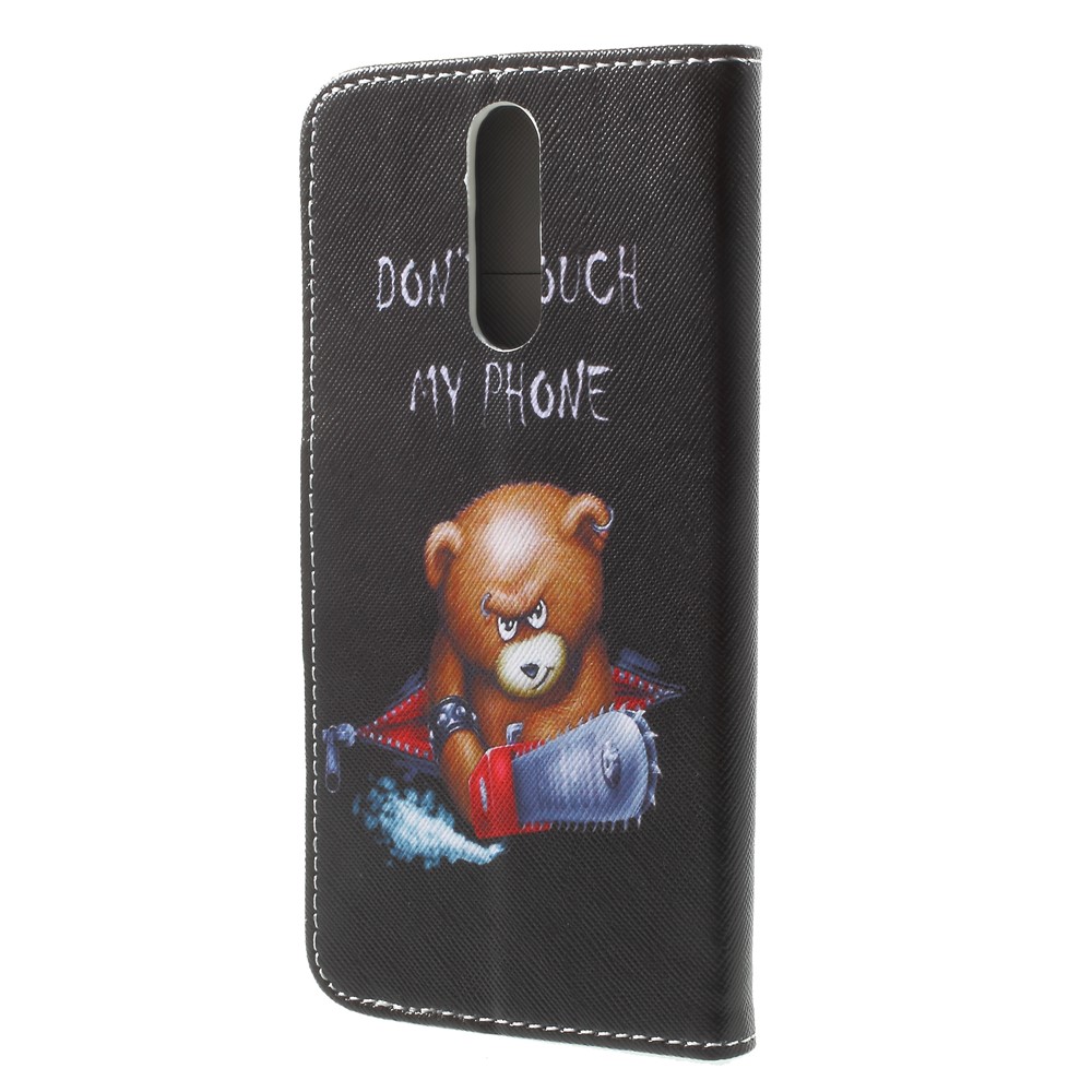 Pattern Printing Leather Wallet Cover Case for Huawei Mate 10 Lite / nova 2i / Maimang 6 / Honor 9i (India) - Brown Bear-2