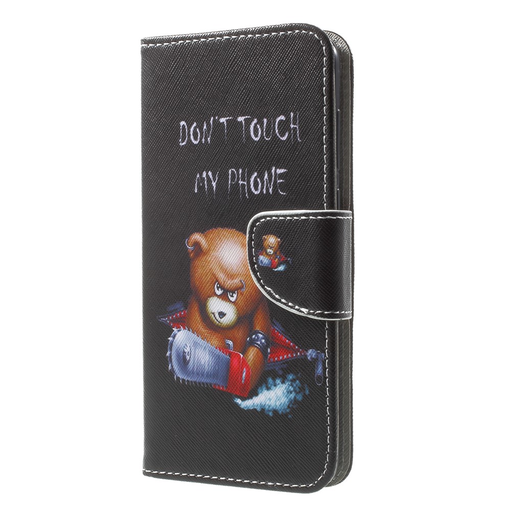 Pattern Printing Leather Wallet Cover Case for Huawei Mate 10 Lite / nova 2i / Maimang 6 / Honor 9i (India) - Brown Bear-3