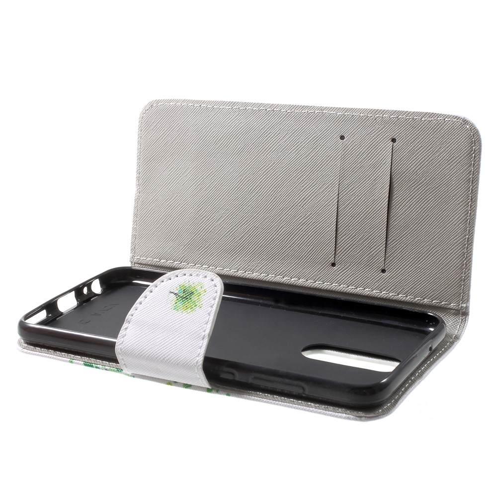 Impressão Padrão Bolsa De Couro PU Para Huawei Mate 10 Lite / nova 2i / Maimang 6 / Honra 9i (india) - verde árvore-5