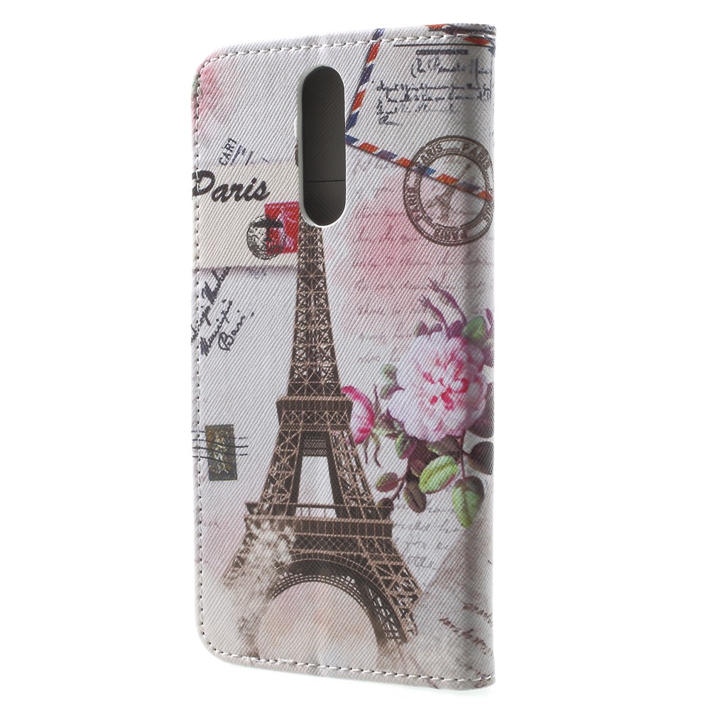 Pattern Printing Leather Card Holder Case for Huawei Mate 10 Lite / nova 2i / Maimang 6 / Honor 9i (India) - Eiffel Tower-2