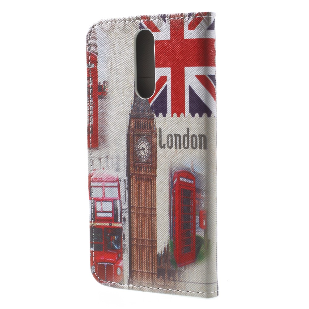 Pattern Printing Leather Stand Case with Card Slots for Huawei Mate 10 Lite / nova 2i / Maimang 6 / Honor 9i (India) - London Element-2