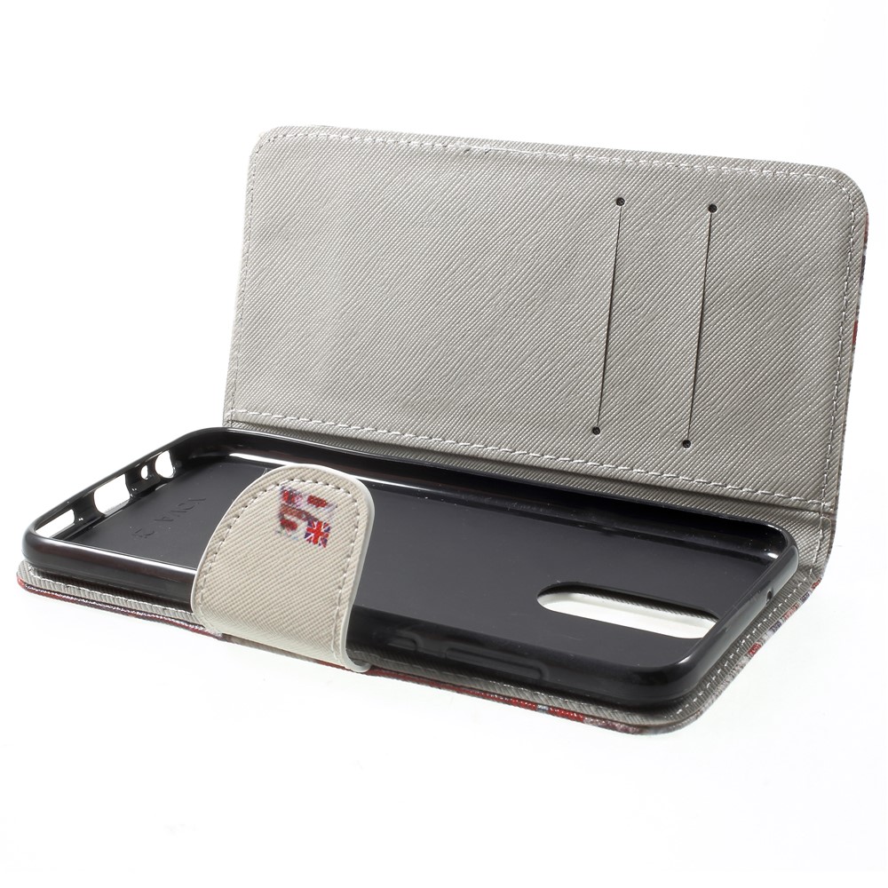 Pattern Printing Leather Stand Case with Card Slots for Huawei Mate 10 Lite / nova 2i / Maimang 6 / Honor 9i (India) - London Element-5