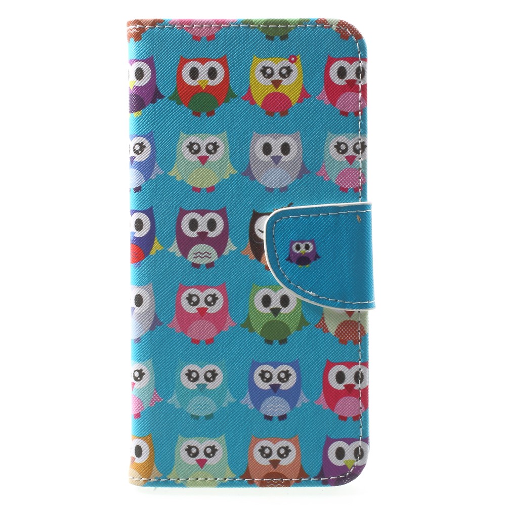 Pattern Printing Leather Stand Shell Case for Huawei Mate 10 Lite / nova 2i / Maimang 6 / Honor 9i (India) - Multiple Owls-1