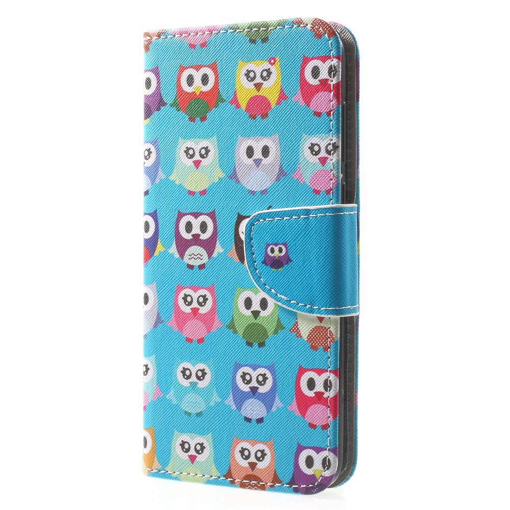 Pattern Printing Leather Stand Shell Case for Huawei Mate 10 Lite / nova 2i / Maimang 6 / Honor 9i (India) - Multiple Owls-3