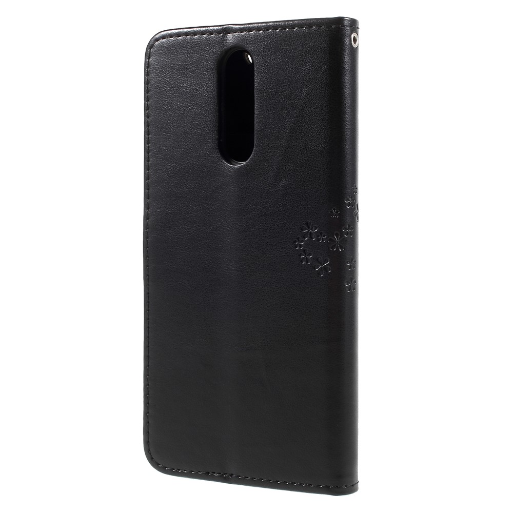 Imprint Tree Owls Leather Wallet Case for Huawei Mate 10 Lite / nova 2i / Maimang 6 / Honor 9i (India) - Black-2