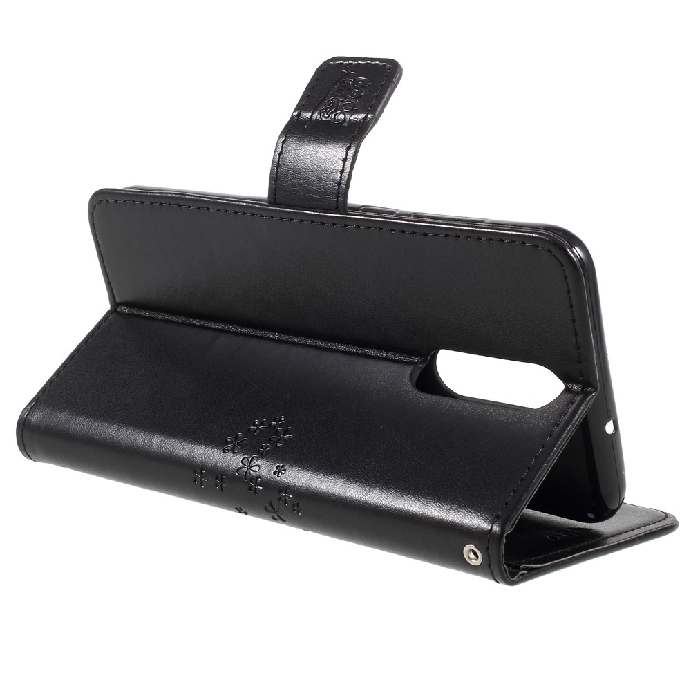 Imprint Tree Owls Leather Wallet Case for Huawei Mate 10 Lite / nova 2i / Maimang 6 / Honor 9i (India) - Black-5